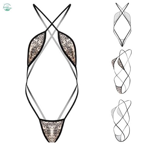 Women Bikini Siamese Thong Accessories Bra Fashionable G String Lingerie Shopee Malaysia