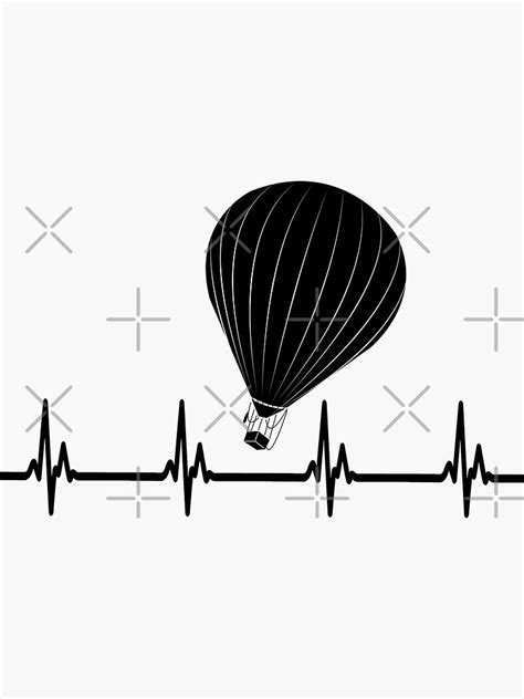 Heartbeat For The Hot Air Balloon Ride Sticker By LuminOrb Redbubble