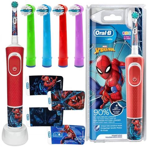 Oral B Vitality 100 Spiderman Brosse à dents électrique 4 embouts