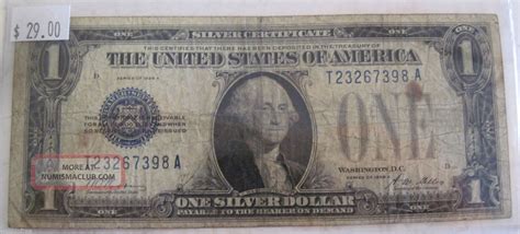 A Blue Seal Funny Back One Dollar Silver Certificate T