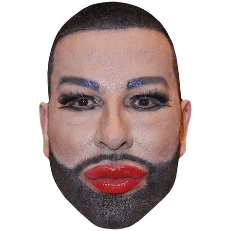 Harald Glöckler Lipstick Maske aus Karton Celebrity Cutouts