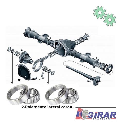 Kit 2 Rolamento Coroa Diferencial Dana 30 Opala Dana 35 S10