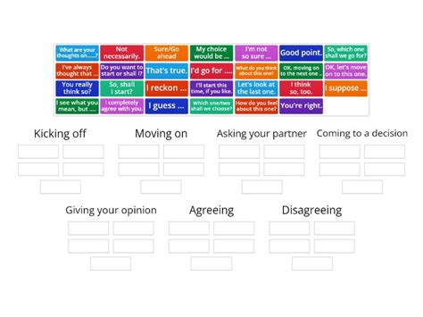 Fce Speaking Part 3 Group Sort