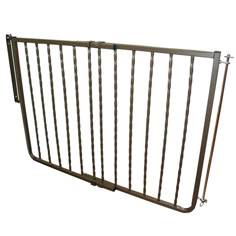 Cardinal Gates Wrought Iron Decor Hardware Mounted Pet Gate Bronze 27