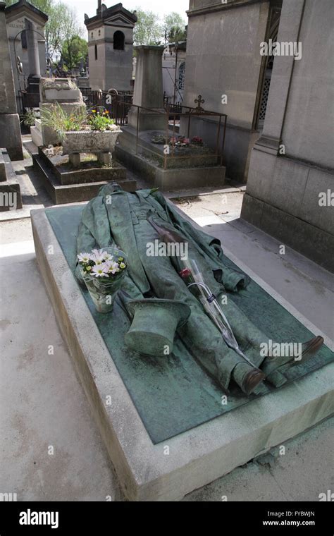 Grave of Journalist Victor Noir Pere Lachaise Cemetery Paris France ...