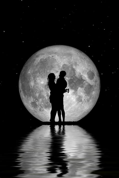 Download Couple In Love Moon Royalty Free Stock Illustration Image