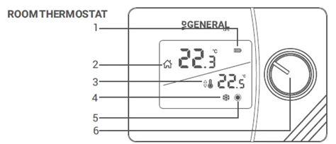 General Life Mitra 250s Rf Digital Room Thermostat User Manual