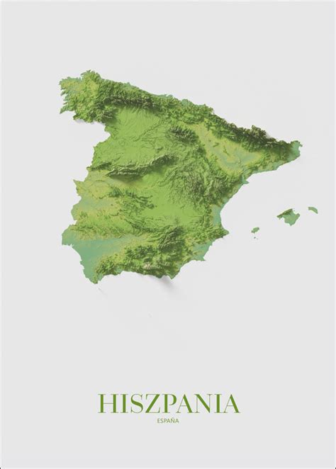 Hiszpania Mapa Plakat X Cm Galeria Plakatu Sklep Empik