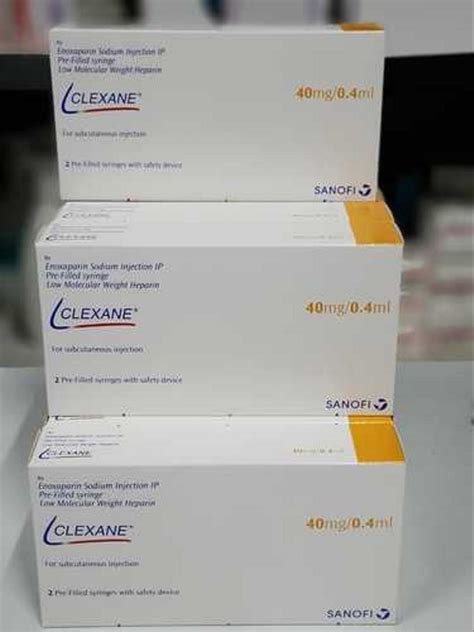 Clexane Enoxaparin Sodium Injection Ip 40mg04ml Pre Filling Syringe