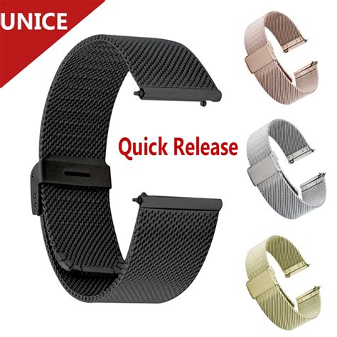 No Gaps Milanese Watch Strap 0 6 Line Mesh Quick Release Strap