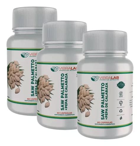 Pack 3 Saw Palmetto pepa De Calabaza 500mg 180 Cápsulas Cuotas sin