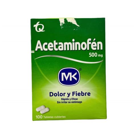 Acetaminofen Mk Mg Tableta Disp Distribuidor De Mk