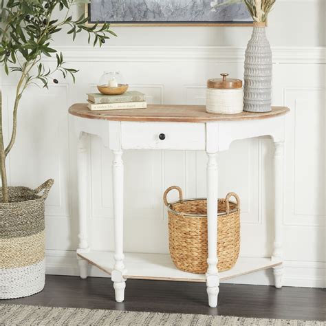 WHITE WOOD FARMHOUSE CONSOLE TABLE - Silkwood Living