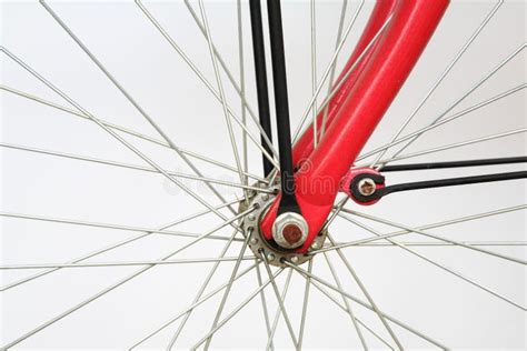 Closeup Of Bicycle Spoke On The Wheel Royalty Free Stock Photos Image