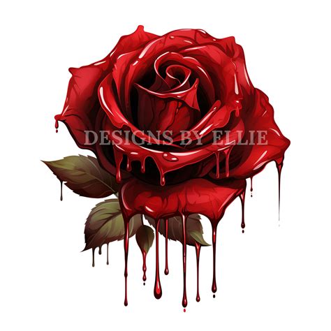 Dripping Red Rose Png Dripping Rose Dripping Flower Rose Drip Wet