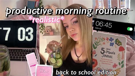 My 645 Productive Morning Routine･ﾟ Becoming A Morning Person Routine Habits Grwm💘 Youtube