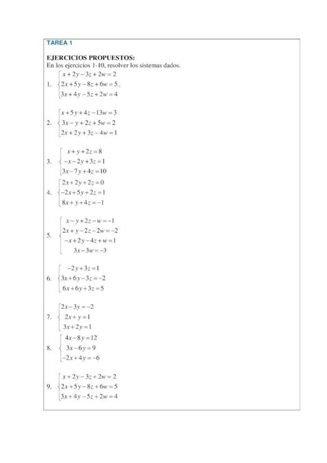 Pdf Ejercicios Propuestos · Tarea 1 Ejercicios Propuestos Respuestas A Ejercicios