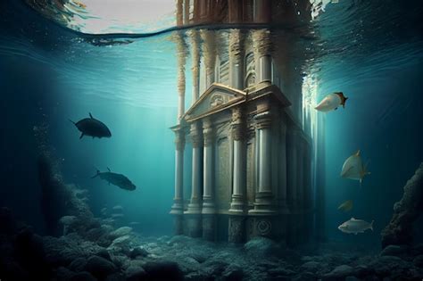 Premium Ai Image Ancient Civilizations Underwater Ai Generated