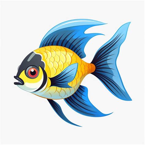 Premium AI Image | Vibrant colors of a colorful fish drawing