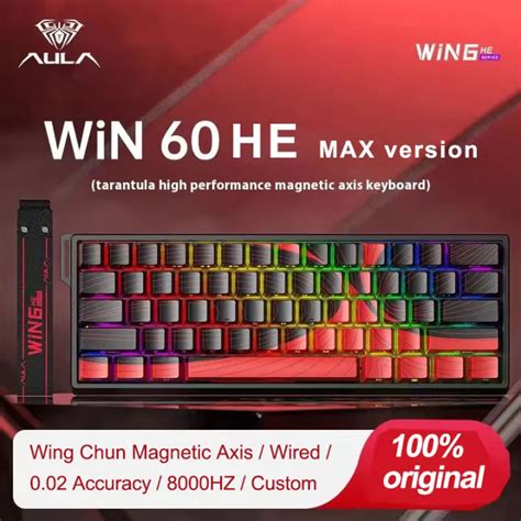 Aula Win He Magnetic Switch Gaming Keyboard K Wired Custom Rgb Hot Swap Rt Esports Gamer