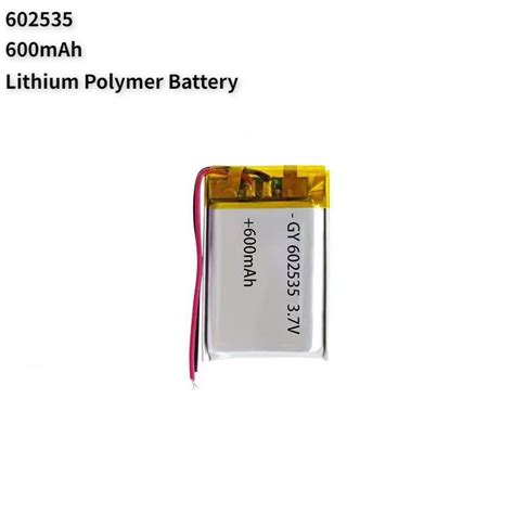 3 7V 600mAh Li Ion Battery 602535 Lithium Polymer Rechargeable Battery