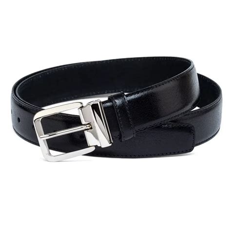 Buy Black Smooth Leather Mens Belt Capo Pelle