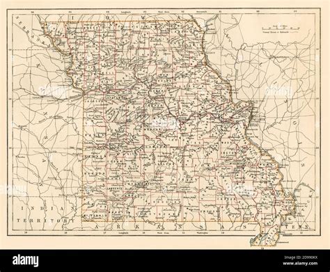 1850 Missouri County Map