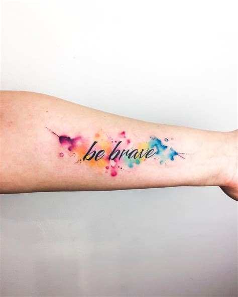 Creative Watercolor Tattoo Idea Blackout Tattoo Parlour