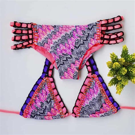 Traje De Ba O Tejido En Crochet Talla S Bikini Somos Coquetas