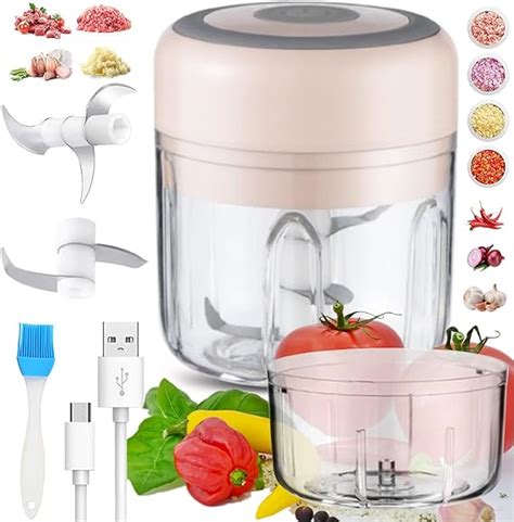 Roseflower Tritatutto Da Cucina Elettrico Mini Schiaccia Aglio Per