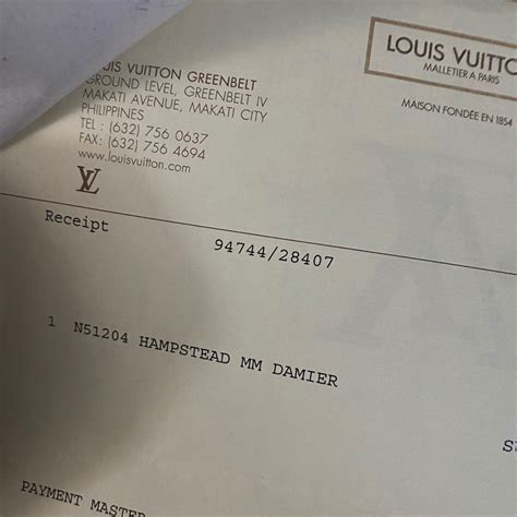 Louis Vuitton Lv Receipts Hobbies Toys Memorabilia Collectibles