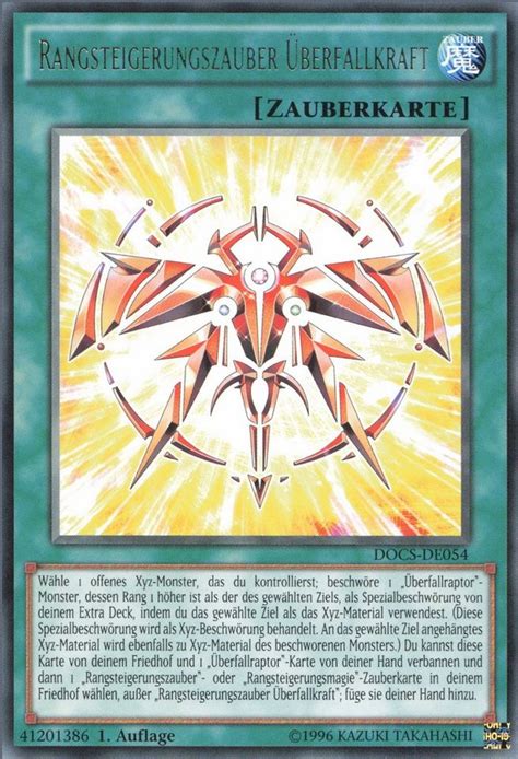 Recollectibles Sammelkarte Yugioh Karte Rangsteigerungszauber