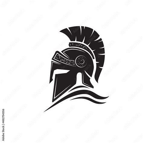 spartan helmet logo vector Stock Vector | Adobe Stock