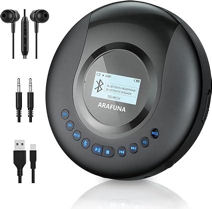 Arafuna Cd Player Tragbar Tragbarer Cd Player Bluetooth F R Auto Und