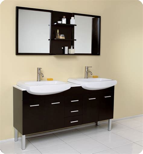 Affordable Variety Fresca Vetta Espresso Modern Double Sink Bathroom