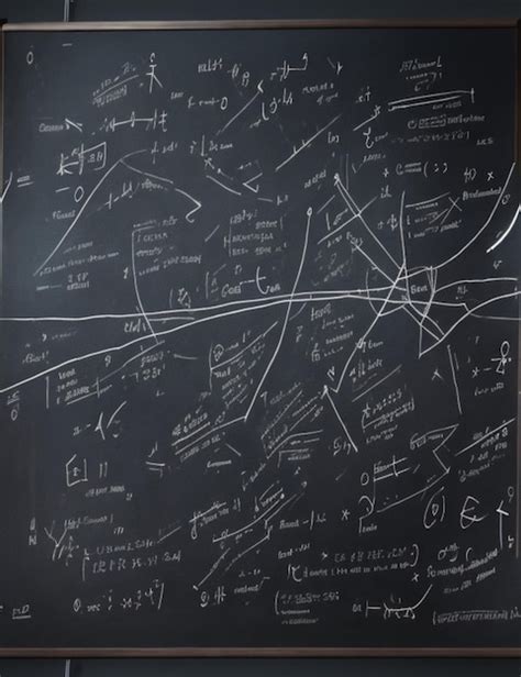 Premium Ai Image A Chalkboard Filled With A Complex Web Of Equations And Formulas