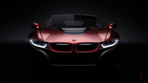 Download Wallpaper 1920x1080 Bmw I8 Concept Front View Full Hd Hdtv