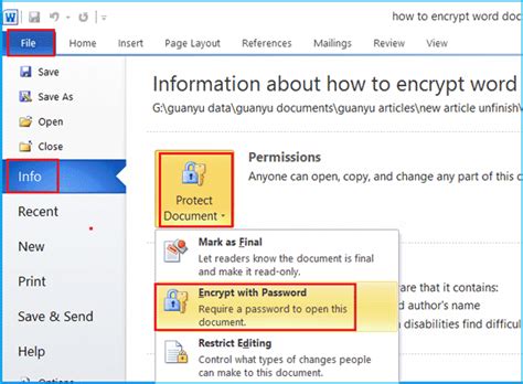 How To Protect A Word Document From Editing Bxeplans