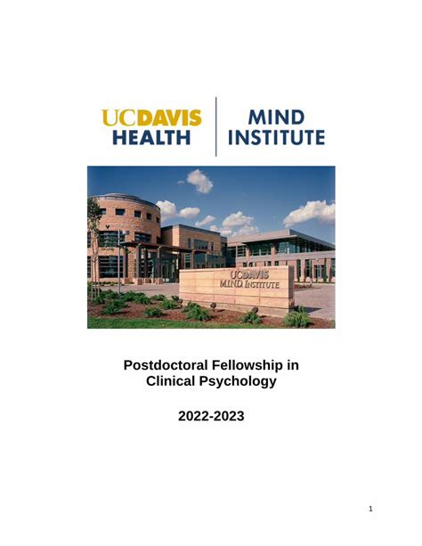 Pdf Postdoctoral Fellowship In Clinical Psychology 2022 2023