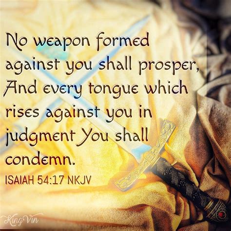 Power Scripture No Weapon Formed Against You Shall Prosper And Every