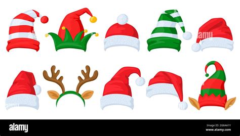 Christmas Celebration Hats Cartoon Santa Claus Elf And Reindeer Horns