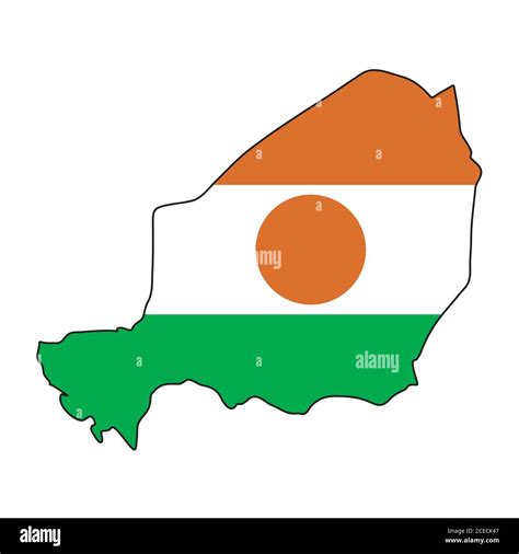 Niger Flag Map Stock Vector Image Art Alamy