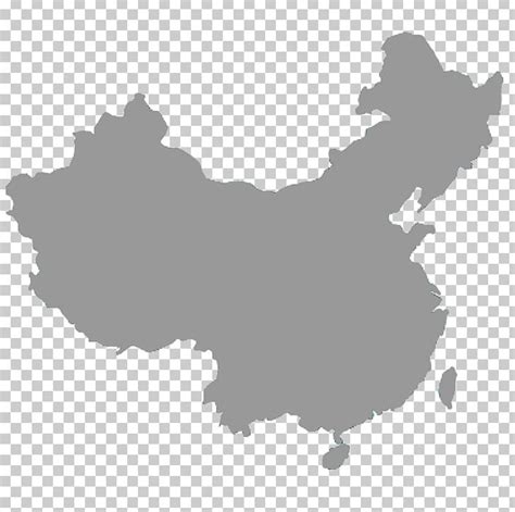 China Map Png Clipart Black Black And White Blank Map China Flag