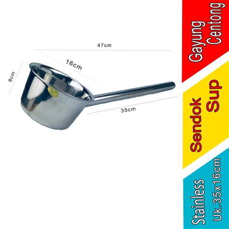 Centong Gayung Cendok Sup Kuah Air Stainless Cm Lazada