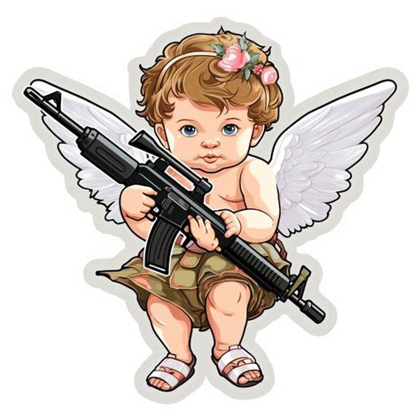 Premium Ai Image Cupid Holding A Gun