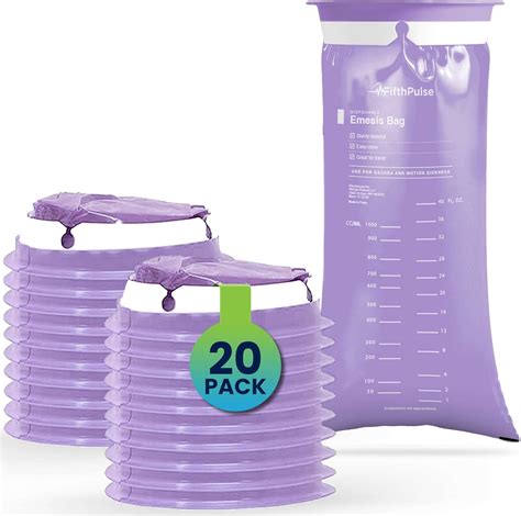 Fifthpulse Bolsas Desechables De Lavanda Emesis Paquete De Bolsas