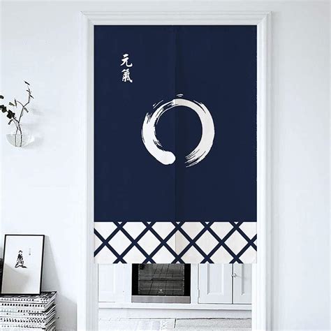 Amazon Myru Japanese Noren Doorway Curtain Tapestry Enso Circle