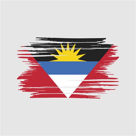 Antigua and Barbuda Flag Brush Strokes. National Flag 11246856 Vector ...