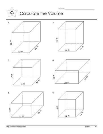 Volume Of Prism Worksheets