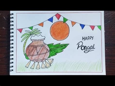 How To Draw A Pongal Festival Step By Step Pongal Drawing Pongal